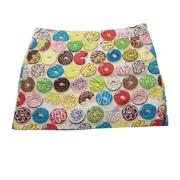 Loudmouth Ladies Size 14 Golf Skirt Skort Donuts Multicolor Tennis Pickle Ball - Picture 2 of 7